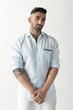 Load image into Gallery viewer, Blue Linen Shirt
