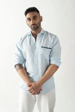 Load image into Gallery viewer, Blue Linen Shirt