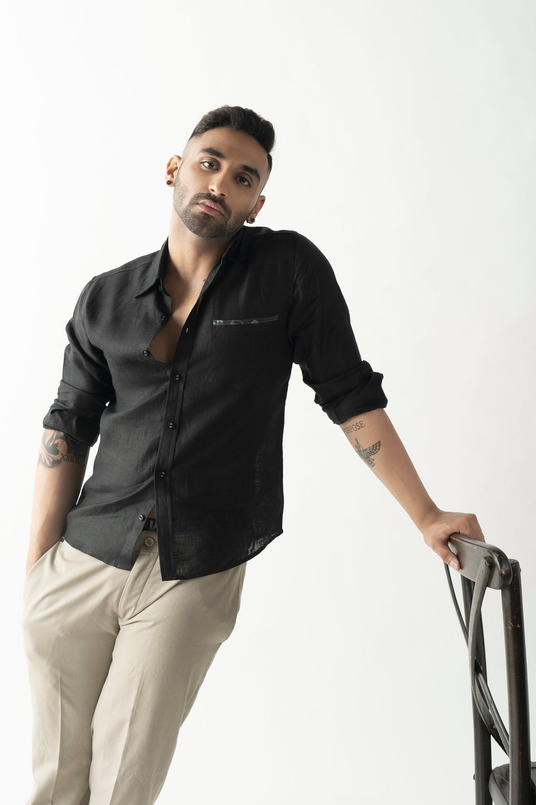 Black Linen Shirt