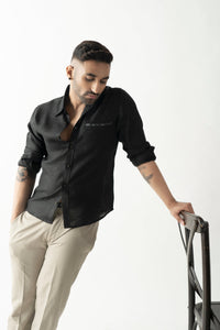 Black Linen Shirt