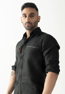 Black Linen Shirt