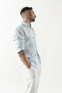 Blue Linen Shirt