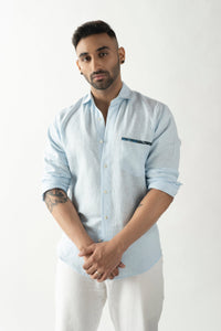 Blue Linen Shirt